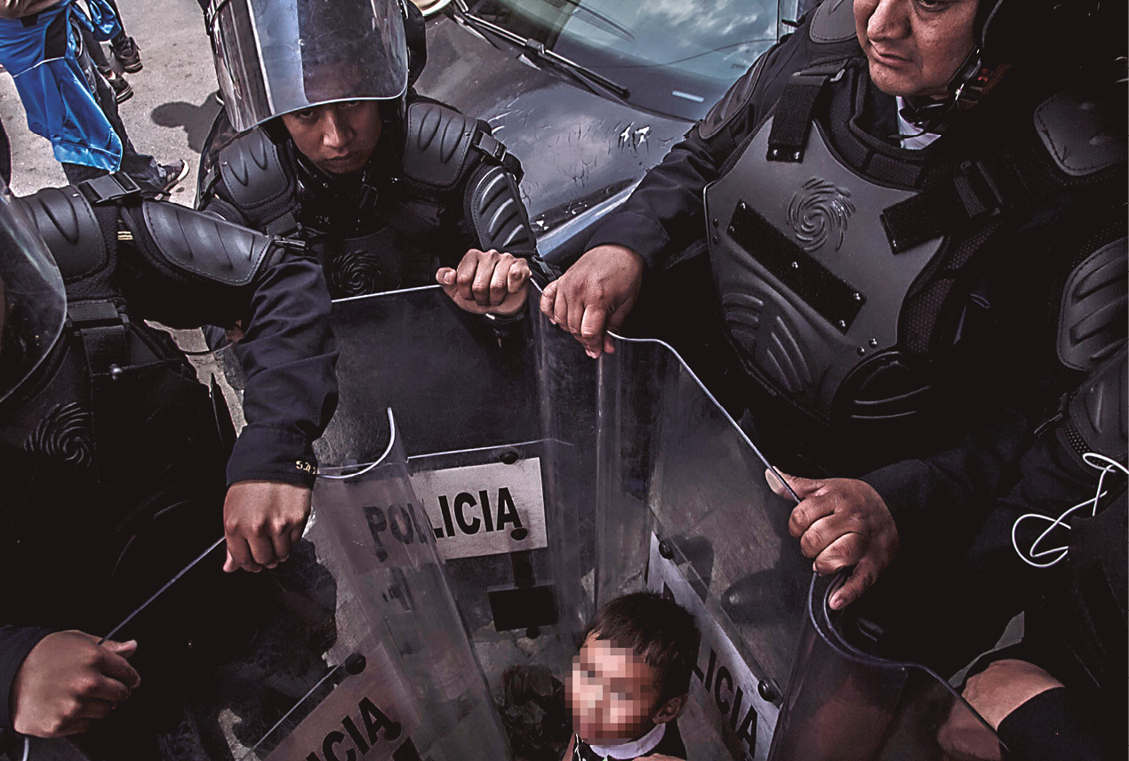 10 de julio de 2018, calle 2 de abril, colonia Guerrero. Niño encapsulado